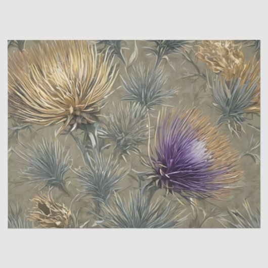 Elegantes Muster für Glasflora Seidenpapier (Vorderseite)