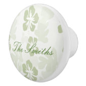 Elegantes Muster für Hibisken der Mute-Szene Keramikknauf (Rechts)