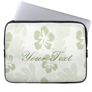 Elegantes Muster für Hibisken der Mute-Szene  Laptopschutzhülle