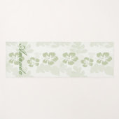 Elegantes Muster für Hibisken der Mute-Szene Yogamatte (Vorderseite (Horizontal))