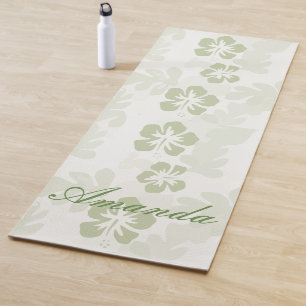 Elegantes Muster für Hibisken der Mute-Szene Yogamatte