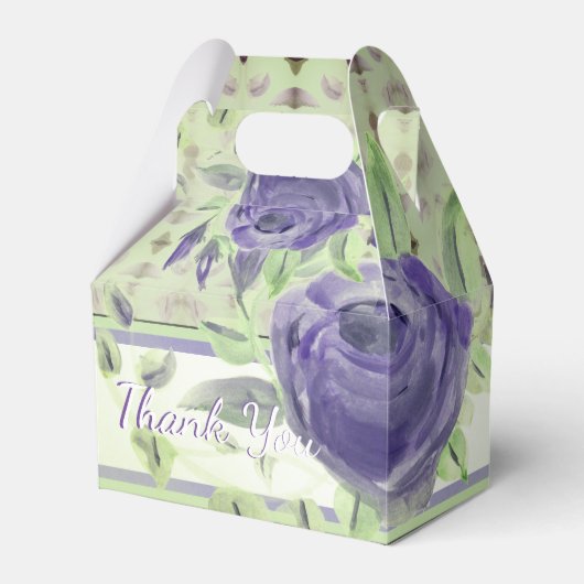 Elegantes Muster für Lila Rose Geschenkschachtel (Vorderseite)