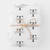 Elegantes Muster für Personalisierte Monogramm-Ind Geschenkpapier Set (Beispiel)
