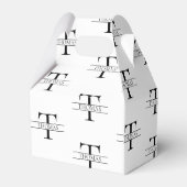 Elegantes Muster für Personalisierte Monogramm-Ind Geschenkschachtel (Rückseite)