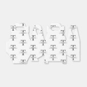 Elegantes Muster für Personalisierte Monogramm-Ind Geschenkschachtel (Ungefaltet)