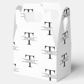 Elegantes Muster für Personalisierte Monogramm-Ind Geschenkschachtel (Geöffnet)