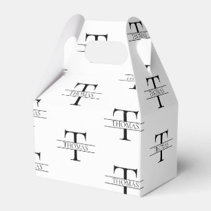 Elegantes Muster für Personalisierte Monogramm-Ind Geschenkschachtel