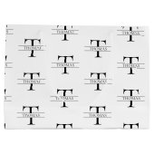 Elegantes Muster für Personalisierte Monogramm-Ind Große Geschenktüte (Rückseite)