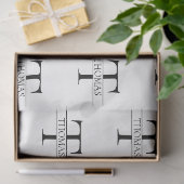 Elegantes Muster für Personalisierte Monogramm-Ind Seidenpapier (Geschenk)