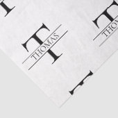 Elegantes Muster für Personalisierte Monogramm-Ind Seidenpapier (Ausschnitt)