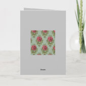 Elegantes Muster für Viktorianische Rote Rose Dankeskarte (Rückseite)