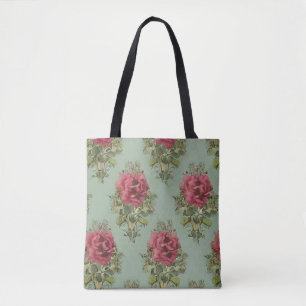 Elegantes Muster für Viktorianische Rote Rose Tasche