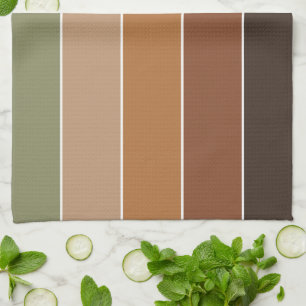 Elegantes Muster für warme Herbstfarben Geschirrtuch