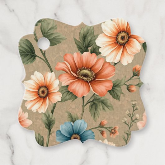 Elegantes Muster Geschenkanhänger (Vorderseite)