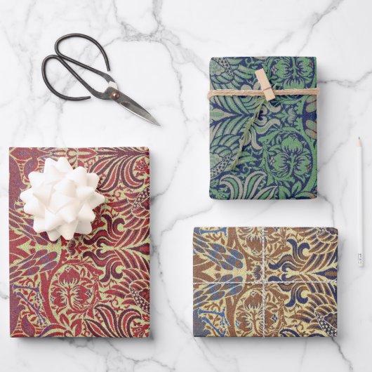 Elegantes Muster Geschenkpapier Set (Vorderseite)