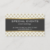 Elegantes Muster Gold Trim Visitenkarte (Rückseite)