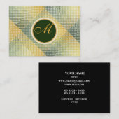 Elegantes Muster-Grün Visitenkarte (Vorne/Hinten)