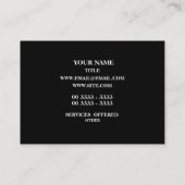 Elegantes Muster-Grün Visitenkarte (Rückseite)