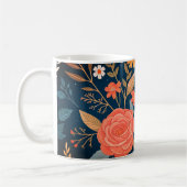 Elegantes Muster | Lebhafte botanische Kunst des D Kaffeetasse (Links)
