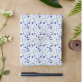 Elegantes Muster Lila grüner Wasserfarben Blume Geschenkpapier