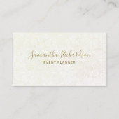 Elegantes Muster Lineart Muster Beige Gold Visitenkarte (Vorderseite)