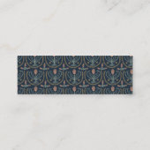 Elegantes Muster Lucile Tile Deep Blue Mini Visitenkarte (Rückseite)