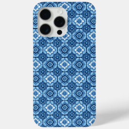 Elegantes Muster mit blauer Geometrie Case-Mate iPhone Hülle