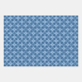 Elegantes Muster mit blauer Geometrie Geschenkpapier Set (Vorderseite 2)