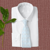 Elegantes Muster mit blauer Geometrie Krawatte