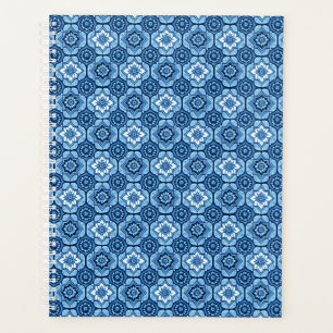 Elegantes Muster mit blauer Geometrie Planer
