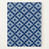 Elegantes Muster mit blauer Geometrie Planer (Rückseite)
