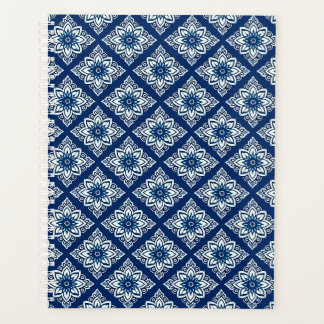 Elegantes Muster mit blauer Geometrie Planer