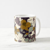 Elegantes Muster mit Blume und Blättern. Vena flor Kaffeetasse (VorderseiteRechts)