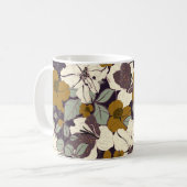 Elegantes Muster mit Blume und Blättern. Vena flor Kaffeetasse (Vorderseite Links)