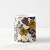Elegantes Muster mit Blume und Blättern. Vena flor Kaffeetasse (Mittel)