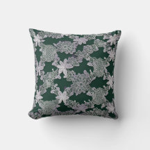 Elegantes Muster mit Blumenmuster in Grün und Weiß