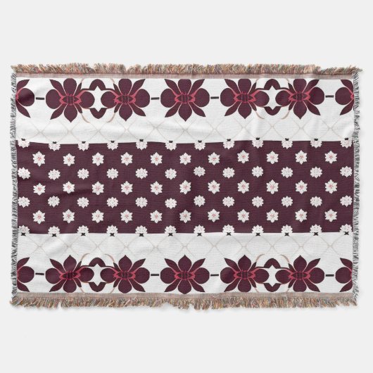 Elegantes Muster mit Lotus und Blossom Decke (Vorderseite)