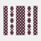Elegantes Muster mit Lotus und Blossom Fleecedecke (Vorderseite (Horizontal))