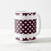 Elegantes Muster mit Lotus und Blossom Kaffeetasse (VorderseiteRechts)