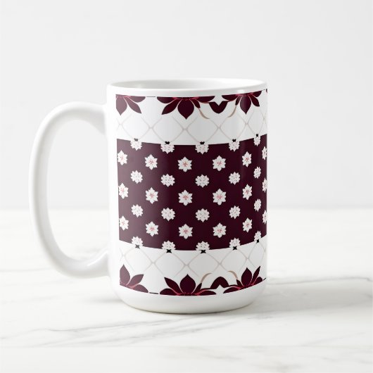 Elegantes Muster mit Lotus und Blossom Kaffeetasse (Links)