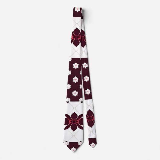 Elegantes Muster mit Lotus und Blossom Krawatte (Vorderseite)