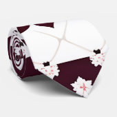 Elegantes Muster mit Lotus und Blossom Krawatte (Gerollt)