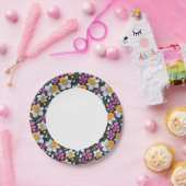 Elegantes Muster mit Narzissen Blume 2 Pappteller (Party)