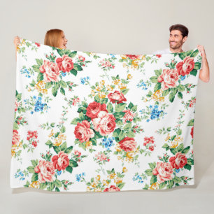Elegantes Muster mit Rose Design Element Fleecedecke