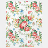 Elegantes Muster mit Rose Design Element Fleecedecke (Vorderseite)