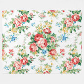 Elegantes Muster mit Rose Design Element Fleecedecke (Vorderseite (Horizontal))