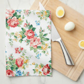 Elegantes Muster mit Rose Design Element Geschirrtuch (Viertel Falte)