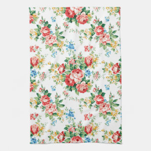 Elegantes Muster mit Rose Design Element Geschirrtuch