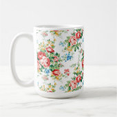 Elegantes Muster mit Rose Design Element Kaffeetasse (Links)