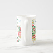 Elegantes Muster mit Rose Design Element Porzellantasse (Rückseite)